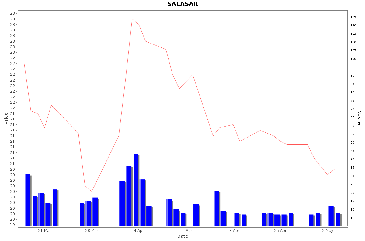 SALASAR Daily Price Chart NSE Today